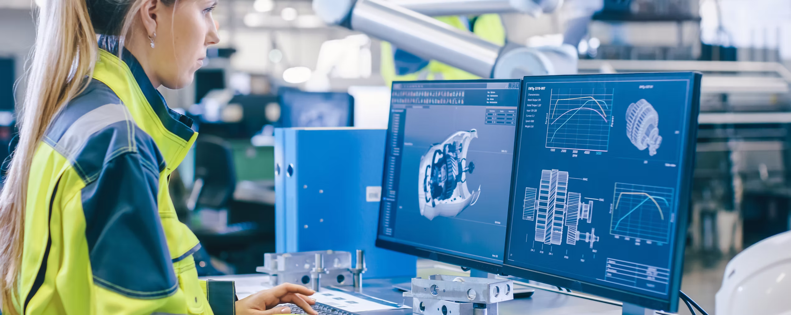 Two engineers reviewing field information together